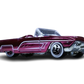 Hot Wheels 2005 - Classics Series 1 # 13/25 - 1963 T-Bird - Spectraflame Magenta / White Stripes - 5 Spokes with White Lines - Metal/Metal