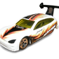Hot Wheels 2002 - Collector # 184/240 - Ford Focus - White with Black, Red & Orange Handy Graphics - USA 'Race & Win' Card