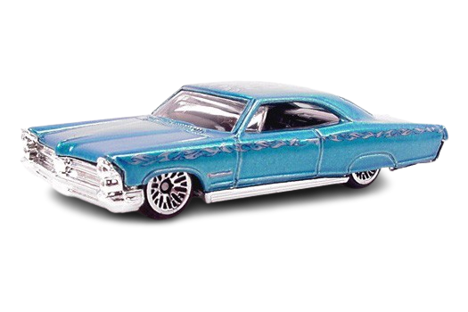 Hot Wheels 2003 - Collector # 013/220 - First Editions 1/42 - Pontiac Bonneville 1965 - Pearl Blue - Lace Wheels - USA '35th Anniversary' Card