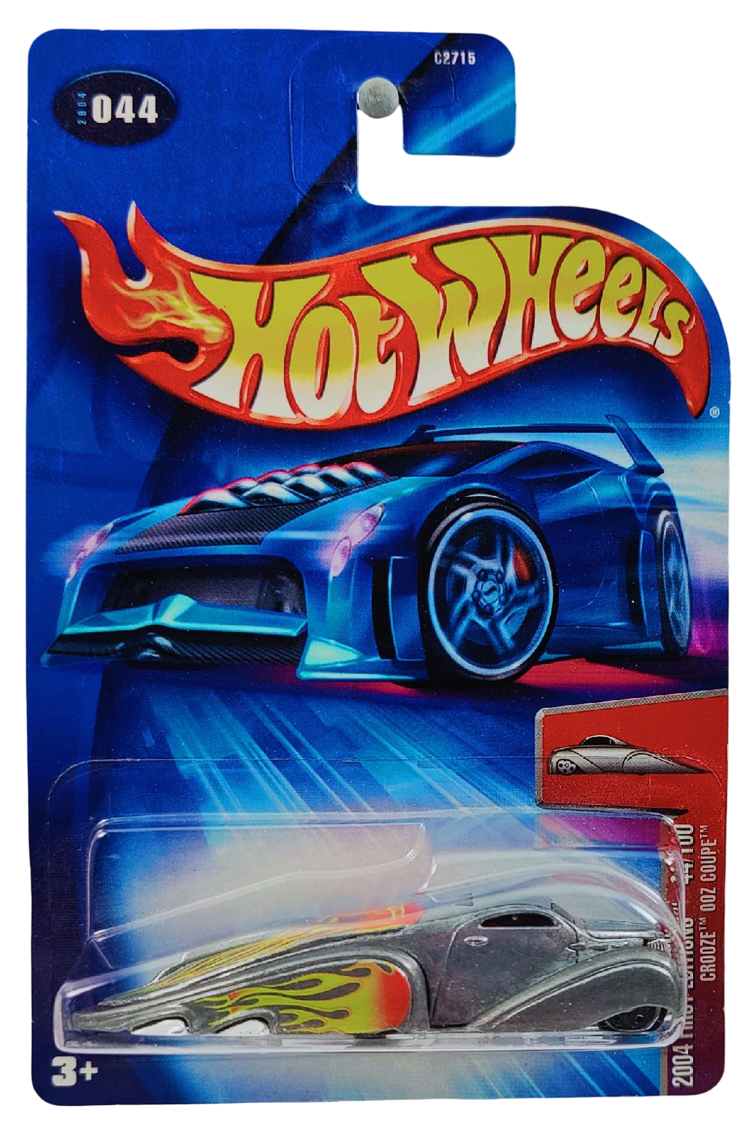 Hot Wheels 2004 - Collector # 044/212 - First Editions 44/100 - Crooze Ooz Coupe - ZAMAC - Toys R Us Exclusive - USA Card