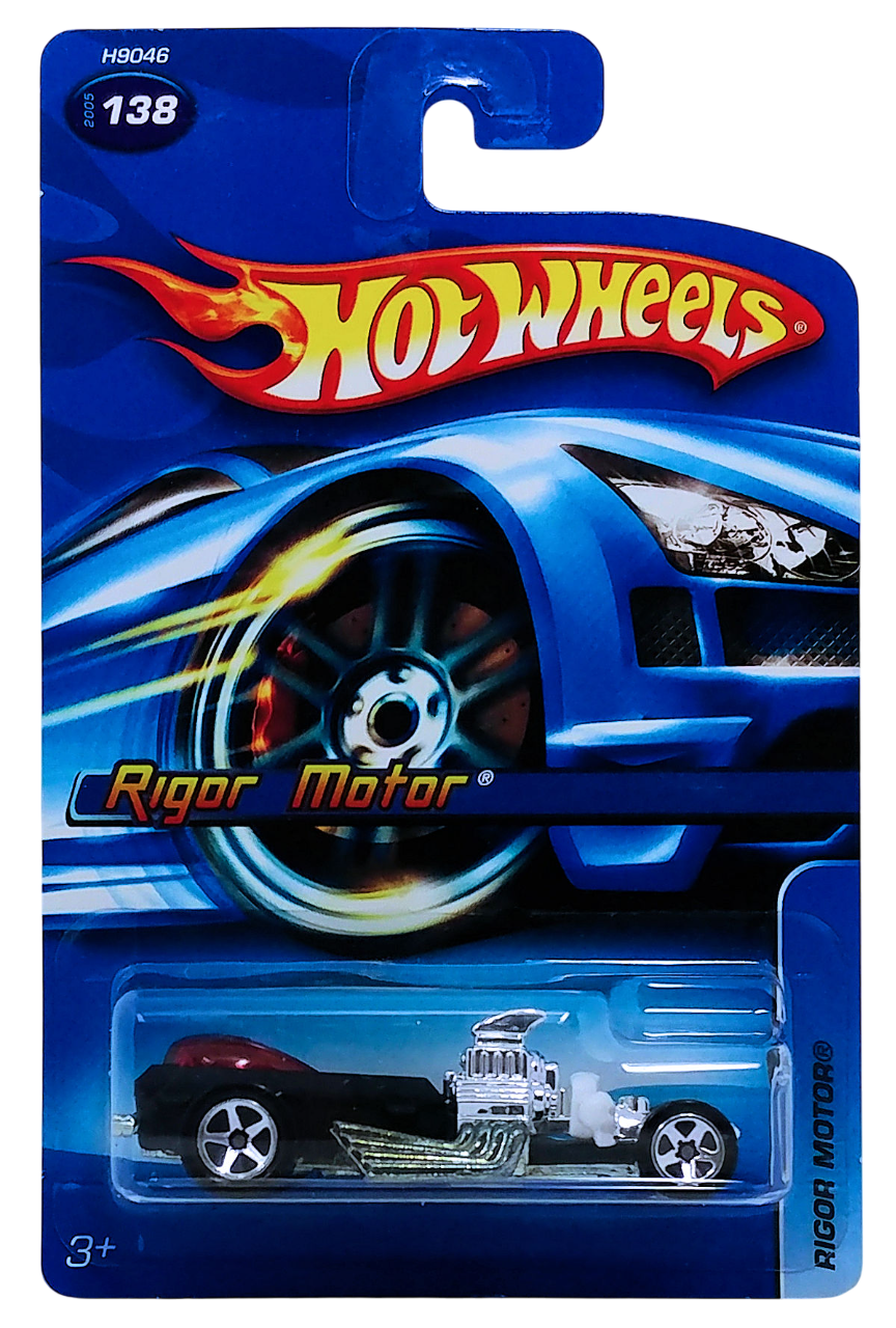 Hot Wheels 2005 - Collector # 138/183 - Rigor Motor (Dragula) - Matte Black - USA '06 Card