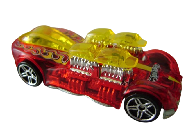 Hot Wheels 2005 - Collector # 150/187 - What-4-2 - Transparent Red - PR5 Wheels - USA '06 Card