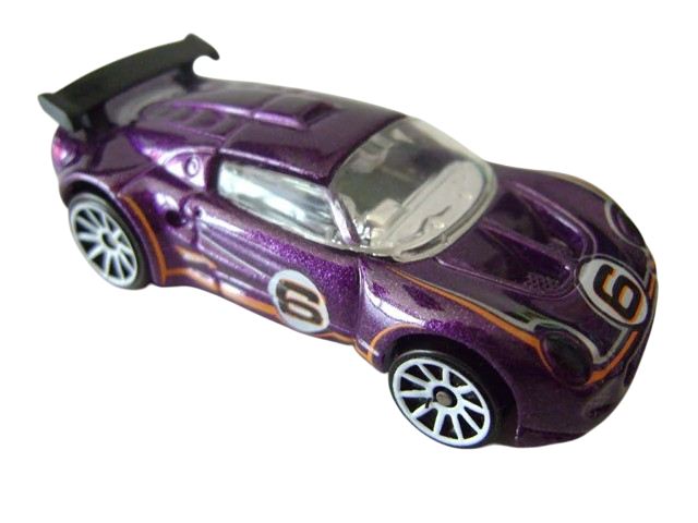 Hot Wheels 2005 - Collector # 163/183 - Lotus Sport Elise - Metallic Purple - White 10 Spoke Wheels - USA '06 Card