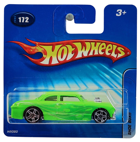 Hot Wheels 2005 - Collector # 172/183 - Shoe Box - Bright Green - PR5 Wheels - International Short Card