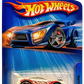 Hot Wheels 2005 - Collector # 174/183 - Mitsubishi Eclipse (Tooned) - White / Flames - PR5 Wheels - USA '05 Card