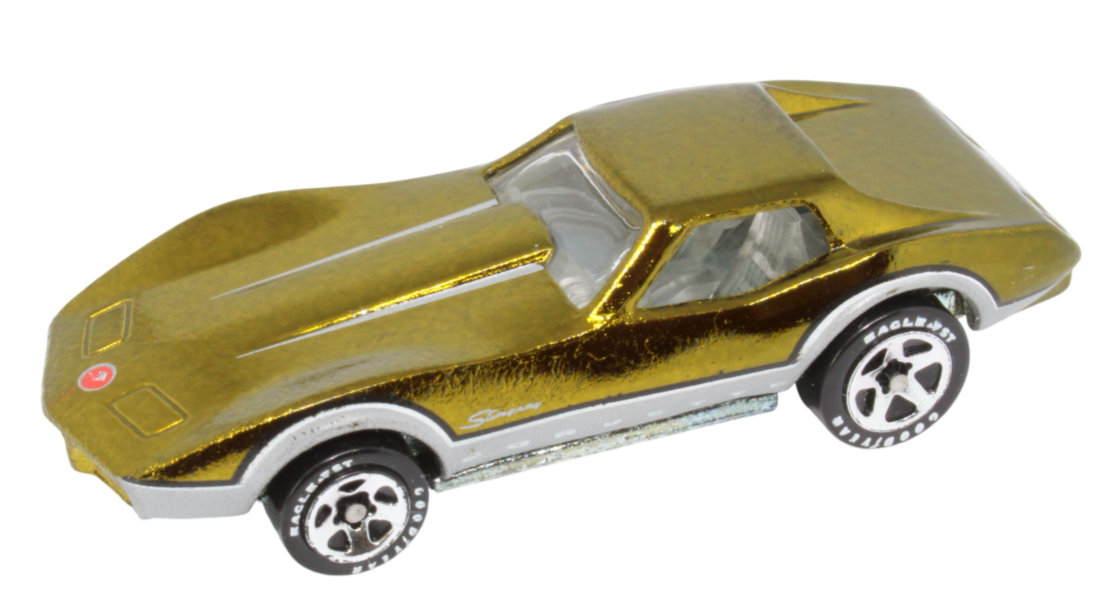 Hot Wheels 2005 - Classics Series 1 # 17/25 - Corvette Stingray - Spectraflame Olive Green - Clear Interior - 5 Spokes on Good Year - Metal/Metal - Special Paint - Limited Edition