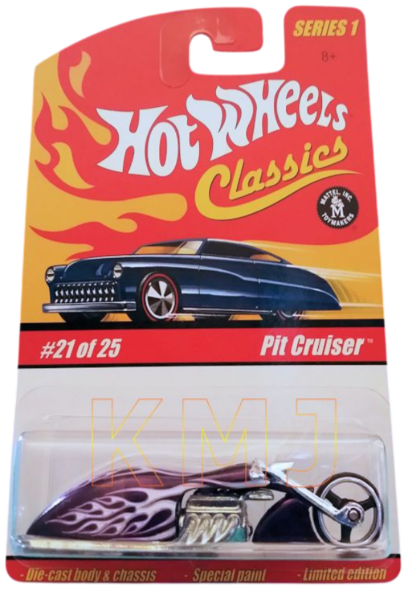 Hot Wheels 2005 - Classics Series 1 # 21/25 - Pit Cruiser - Spectraflame Purple / Flames - Metal/Metal - Limited Edition