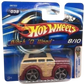 Hot Wheels 2005 - Collector # 038/183 - First Editions / Blings 8/10 - Block 'O Wood - Red & Tan Wood - Bling 5 Spokes - International Short Card