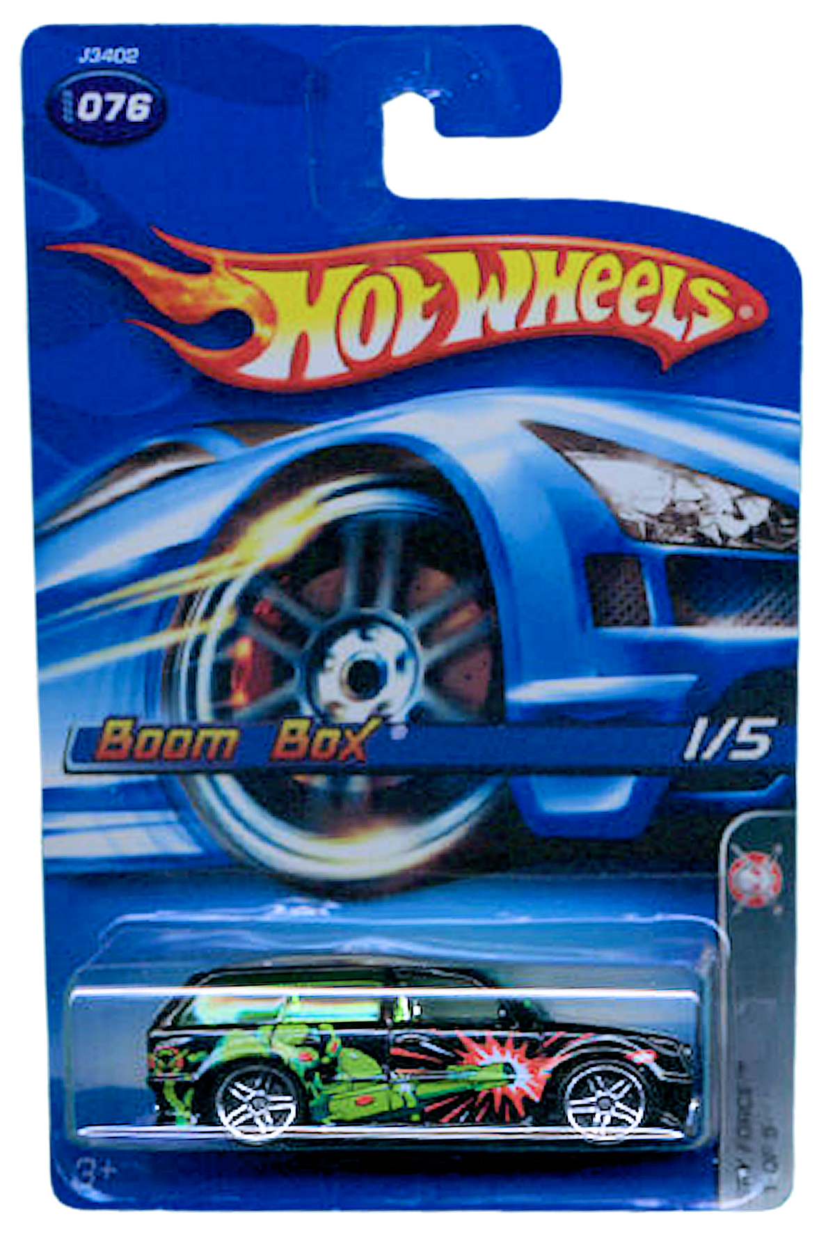 Hot Wheels 2006 - Collector # 076/223 - Spy Force 1/5 - Boom Box - Black / Robot Fighter - USA