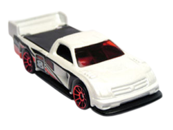 Hot Wheels 2006 - Collector # 166/223 - Pikes Peak Tacoma - White / #8 - Red Chrome 10 Spokes - USA Card