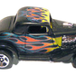 Hot Wheels 2006 - Collector # 190/223 - '34 Ford 3-Window - Black / Flames - 5 Spokes - USA Card