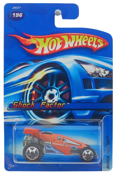Hot Wheels 2006 - Collector # 196/223 - Shock Factor - Satin Orange - OR5 Wheels - USA Card - MPN J8027