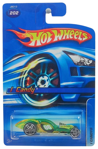 Hot Wheels 2006 - Collector # 202/223 - I Candy - Green / Transparent Yellow - PR5 Wheels - USA Card