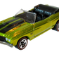 Hot Wheels 2006 - Classics Series 2 # 01/30 - 1970 Chevelle Convertible - Spectraflame Antifreeze / Black Stripes - Metal/Metal - 5 Spokes with Red Lines - Limited Edition