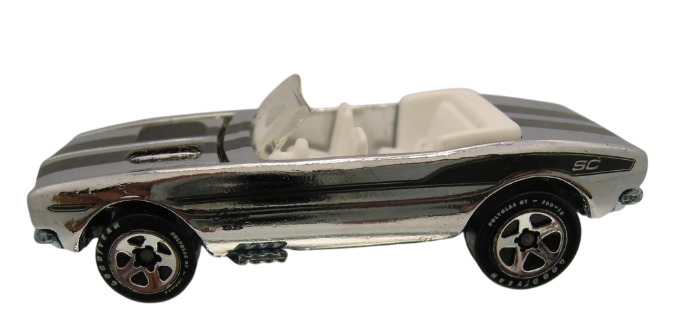 Hot Wheels 2006 - Classics Series 2 # 07/30 - 1967 Camaro Convertible - Chrome - Black Stripes - 5 Spokes with Goodyear - Metal/Metal - Limited Edition