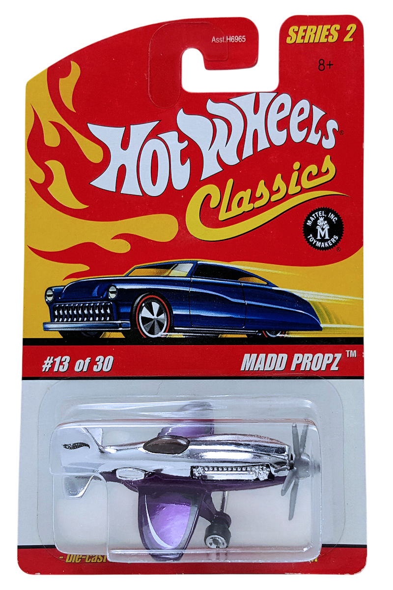 Hot Wheels 2006 - Classics Series 2 # 13/30 - Madd Propz (Airplane) - Spectraflame Purple & Chrome - Metal/Metal - Limited Edition