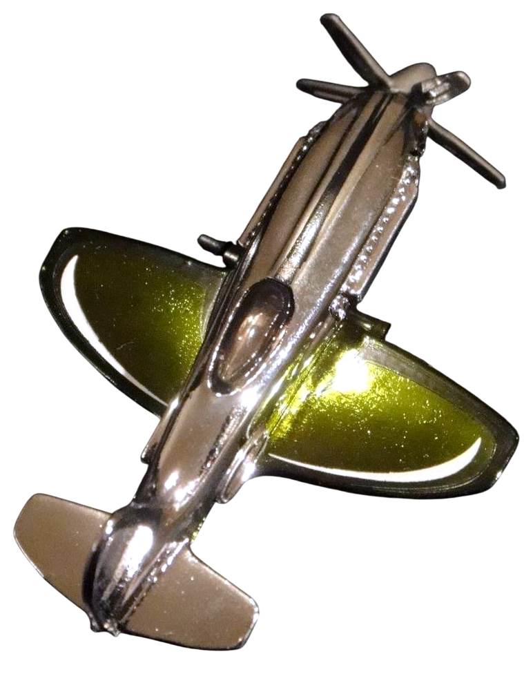Hot Wheels 2006 - Classics Series 2 # 13/30 - Madd Propz (Airplane) - Spectraflame Olive Green & Chrome - Metal/Metal - Limited Edition