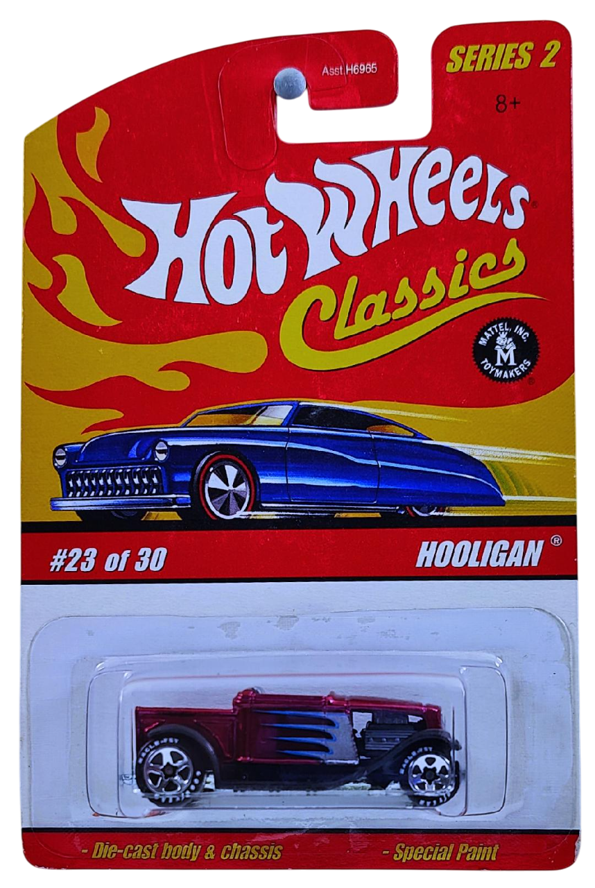 Hot Wheels 2006 - Classics Series 2 # 23/30 - Hooligan - Spectraflame Dark Magenta - 5 Spokes with Good Year Tires - Metal/Metal - Limited Edition