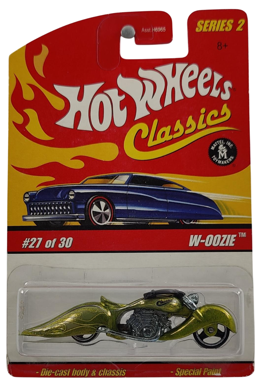 Hot Wheels 2006 - Classics Series 2 # 27/30 - W-Oozie (Custom Motorcycle) - Spectraflame Antifreeze - Metal/Metal & MC3 Wheels - Limited Edition