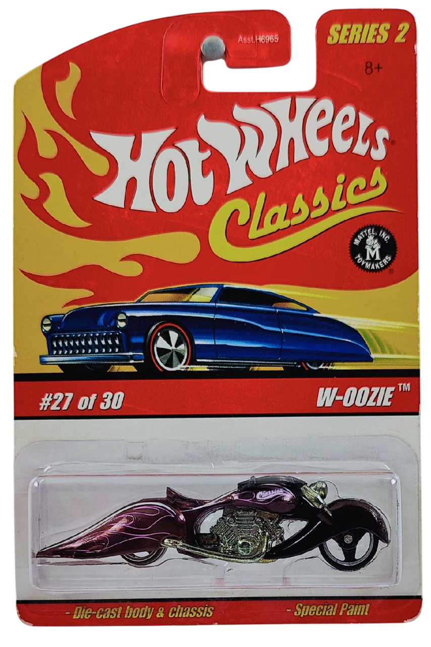 Hot Wheels 2006 - Classics Series 2 # 27/30 - W-Oozie (Custom Motorcycle) - Spectraflame Purple - Metal/Metal & MC3 Wheels - Limited Edition