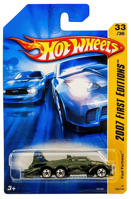 Hot Wheels 2007 - Collector # 033/156 - First Editions 33/36 - Fast Fortress - Olive Drab - International Card