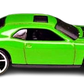Hot Wheels 2008 - Collector # 016/196 - New Models 16/40 - Dodge Challenger SRT8 - Green - Black Stripes on Hood - USA
