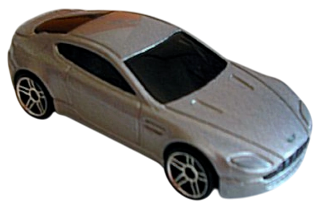 Hot Wheels 2008 - Collector # 050/172 - Hot Wheels Stars - Aston Martin V8 Vantage - Silver - PR5 Wheels - International Card