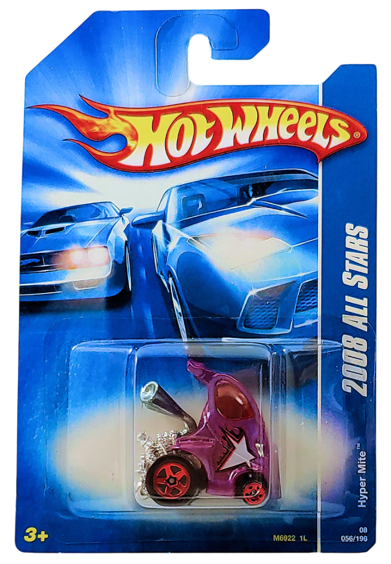 Hot Wheels 2008 - Collector # 056/196 - All Stars - Hyper Mite - Pearl Purple - Red 5 Spokes - USA Card