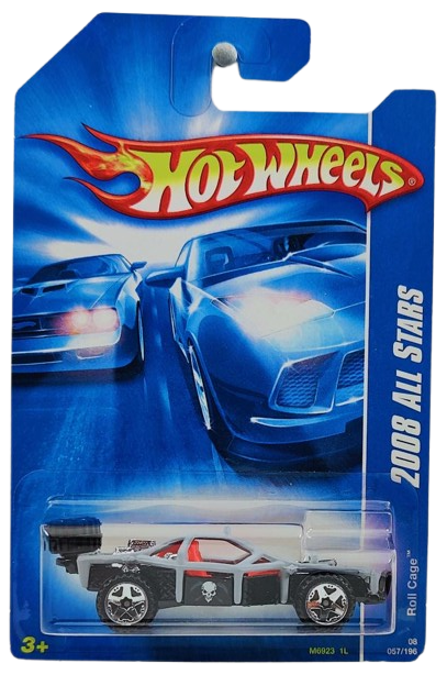Hot Wheels 2008 - Collector # 057/196 - All Stars - Roll Cage - Matte Gray & Black - USA Card - MPN M6923