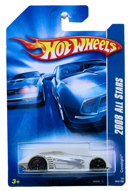Hot Wheels 2008 - Collector # 063/196 - All Stars 23/36 - Covelight - Metalflake White - USA Card