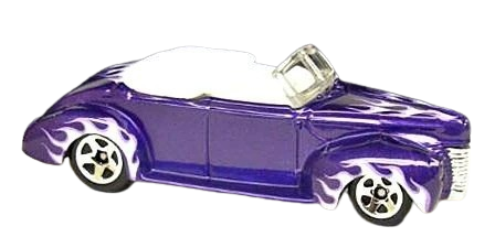 Hot Wheels 2008 - Collector # 069/196 - All Stars 29/36 - '40 Ford (Convertible) - Purple - USA Card