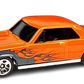 Hot Wheels 2008 - Collector # 070/196 - All Stars 30/36 - 1965 Pontiac GTO - Orange with Flames - USA 'Beckett' Card