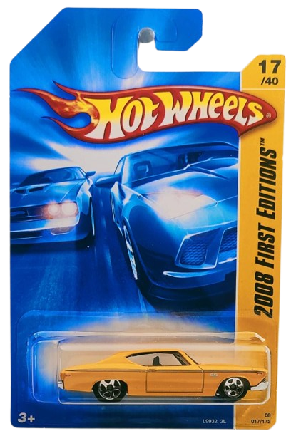 Hot Wheels 2008 - Collector # 017/172 - First Editions 17/40 - ’69 Chevelle - Metallic Yellow - International Card