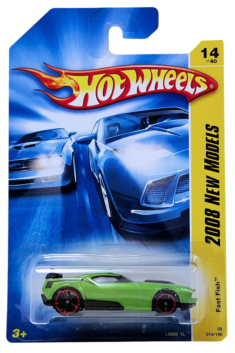 Hot Wheels 2008 - Collector # 014/196 - New Models 14/40 - Fast Fish - Metalflake Green - OH5SP Wheels - USA Card