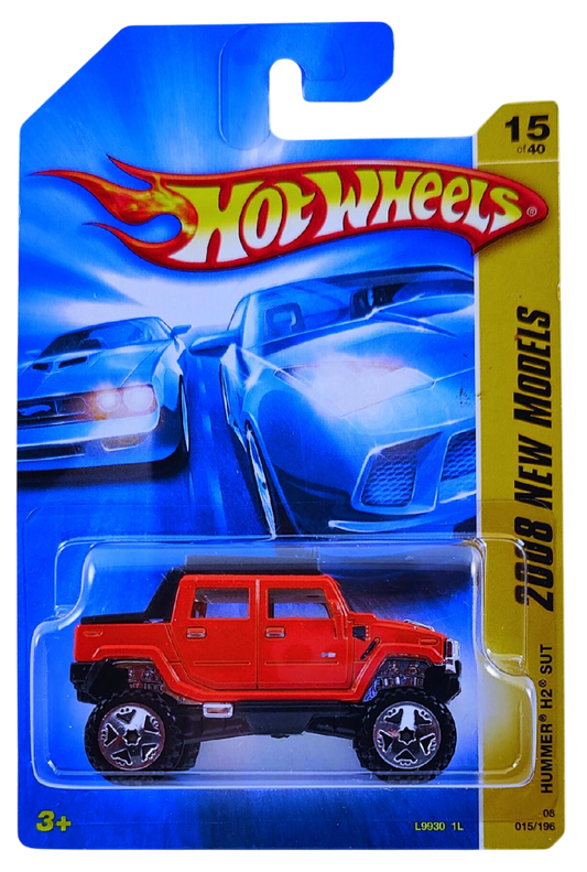 Hot Wheels 2008 - Collector # 015/196 - New Models 15/4 - Hummer H2 SUT - Orange - USA Card