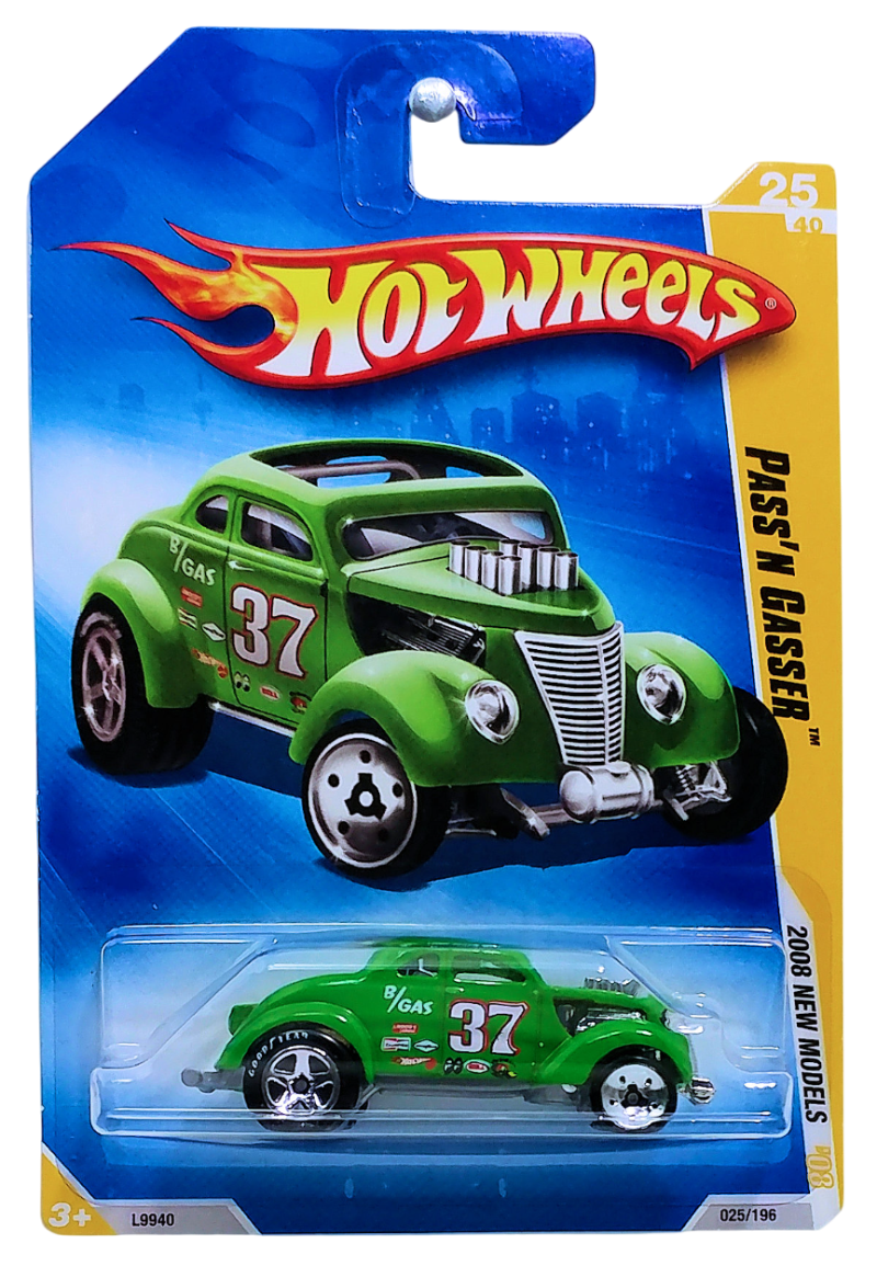 Hot Wheels 2008 - Collector # 025/196 - New Models 25/40 - Pass'n Gasser - Green - USA Card