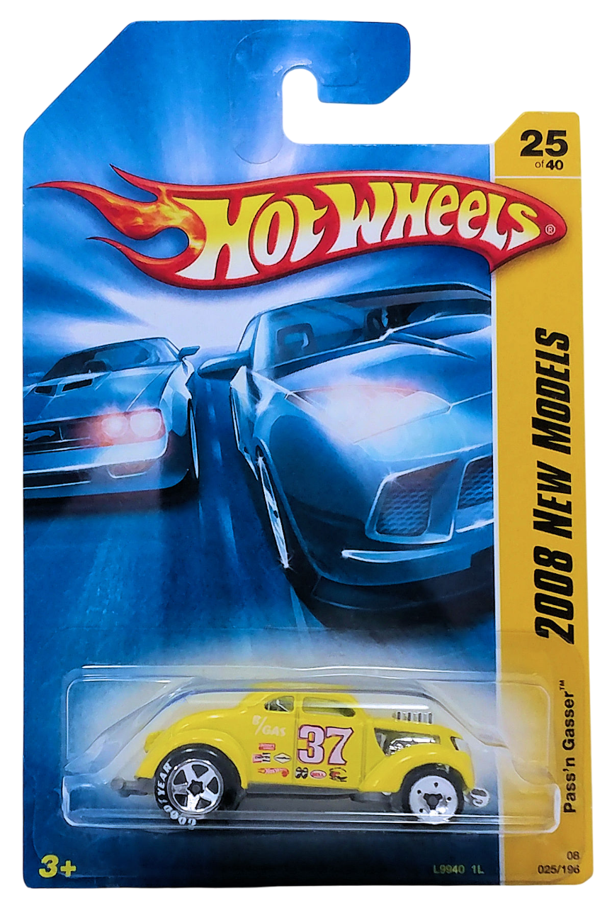 Hot Wheels 2008 - Collector # 025/196 - New Models 25/40 - Pass'n Gasser - Yellow - USA Card