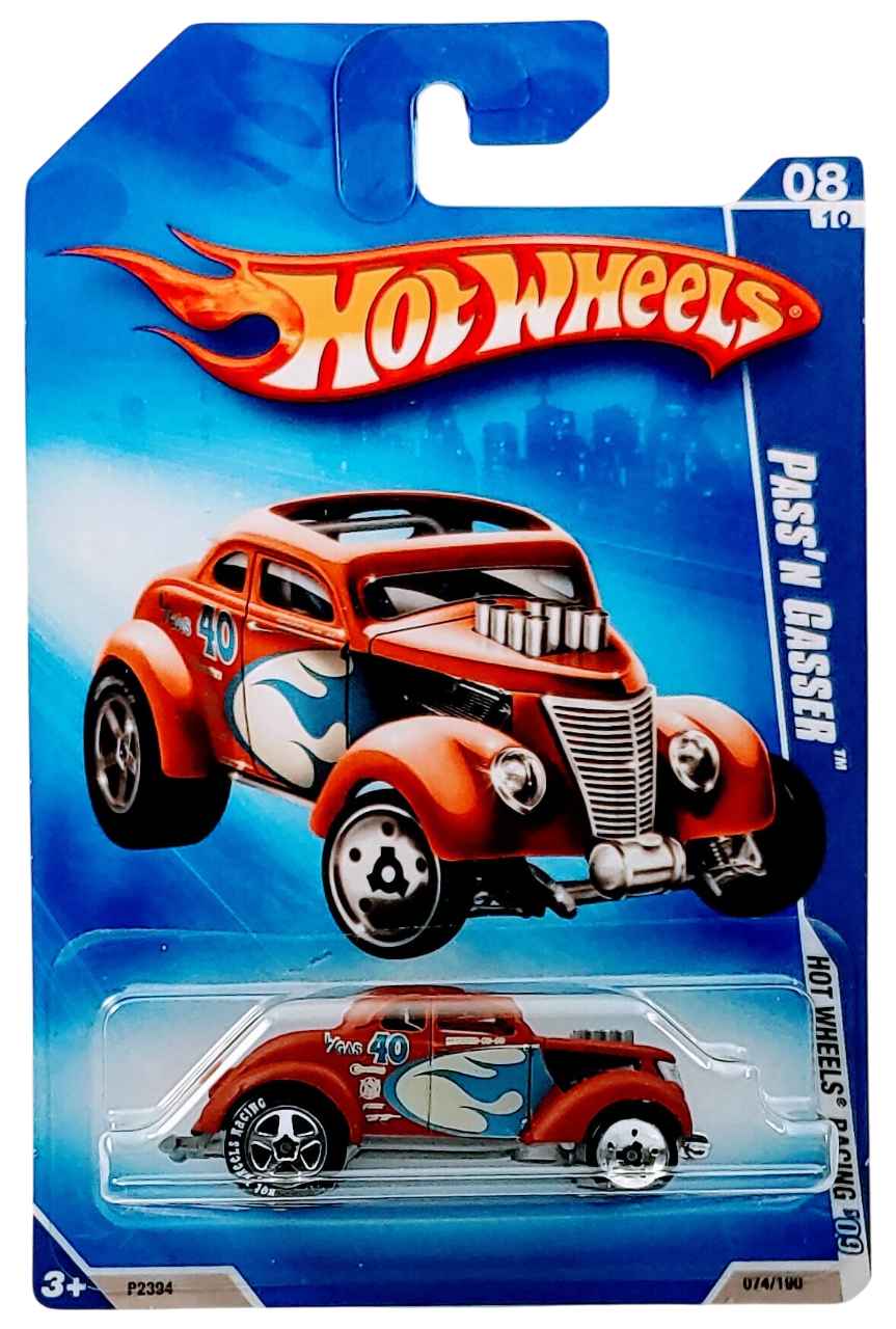 Hot Wheels 2009 - Collector # 074/190 - Hot Wheels Racing 8/10 - Pass'N Gasser - Matte Brown - USA Card