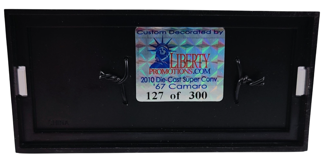 Hot Wheels 2010 - Diecast Space Super Convention - Las Vegas, NV - Liberty Promotions - '67 Camaro - Metalflake Orange / White Roof - Metal/Metal & Real Riders - Opening Hood - Acrylic Display Case - 127 of 300 - Code 3