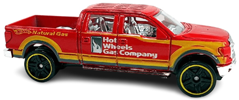 Hot Wheels 2010 - Collector # 114/240 - HW City Works 6/10 - '09 Ford F-150 - Red / 'Gas Company' - USA Card