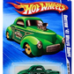 Hot Wheels 2010 - Collector # 139/240 - HW Hot Rods 1/10 - Custom '41 Willys Coupe - Green Metallic - USA Card