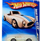 Hot Wheels 2010 - Collector # 165/240 - Hot Auction 7/10 - Shelby Cobra 427 S/C - White / Blue Racing Stripes - 10 Spoke Wheels - Opening Hood - USA Card