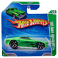 Hot Wheels 2010 - Collector # 064/214 - Treasure Hunts 12/12 - '69 Ford Mustang - Lime Green & Flames - International Short Card