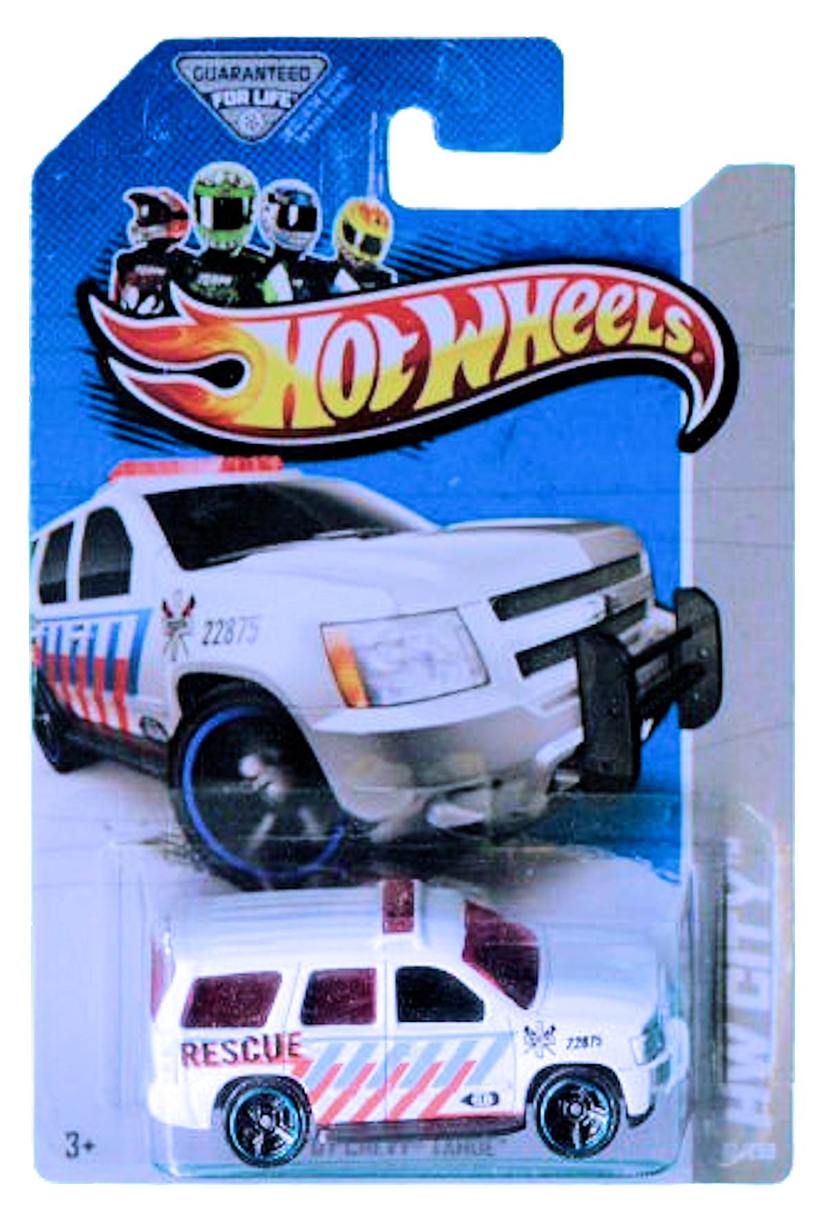 Hot Wheels 2013 - Collector # 013/250 - HW City / HW Rescue - '07 Chevy Tahoe - White / Rescue - USA Card