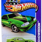 Hot Wheels 2013 - Collector # 225/250 - HW Showroom / Then and Now - '92 Ford Mustang - Metalflake Green - PR5 Wheels - USA Card
