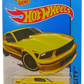 Hot Wheels 2014 - Collector # 095/250 - HW City / Mustang 50th - '07 Ford Mustang - Yellow / Red & Black Stripes - PR5 Wheels - KMart Exclusives - USA Card