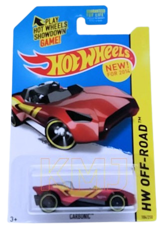 Hot Wheels 2014 - Collector # 104/250 - HW Off-Road / Stunt Circuit / New Models - Carbonic - Satin Red - USA Card