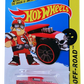 Hot Wheels 2014 - Collector # 117/250 - HW Off-Road / Hot Wheels Test Facility - Bone Shaker (Closed Roof) - Red / Flames - USA Card