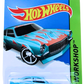 Hot Wheels 2014 - Collector # 220/250 - HW Workshop / Heat Fleet - Custom V-8 Vega - Sky Blue - PR5 Wheels - USA Card
