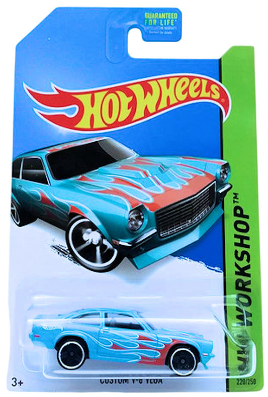 Hot Wheels 2014 - Collector # 220/250 - HW Workshop / Heat Fleet - Custom V-8 Vega - Sky Blue - PR5 Wheels - USA Card